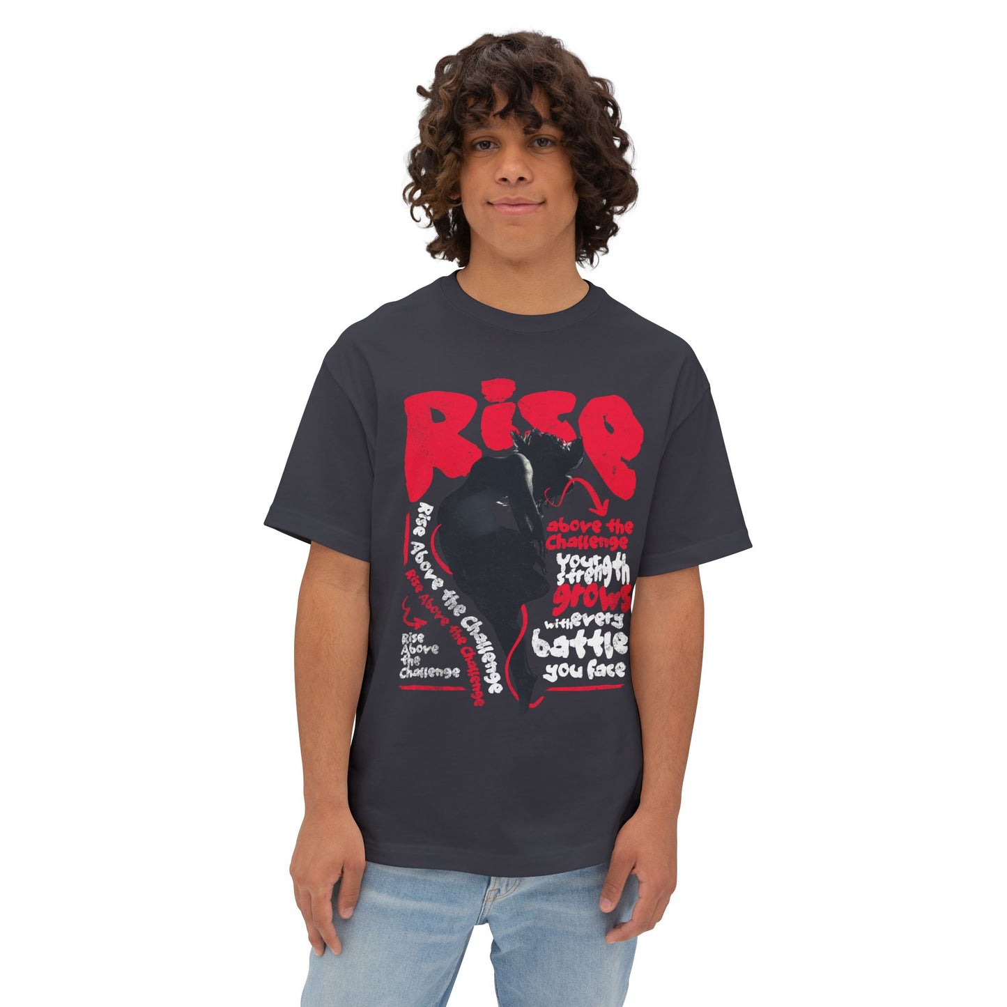FPD - Rise Oversized Tee – Empowerment & Motivation Statement Shirt