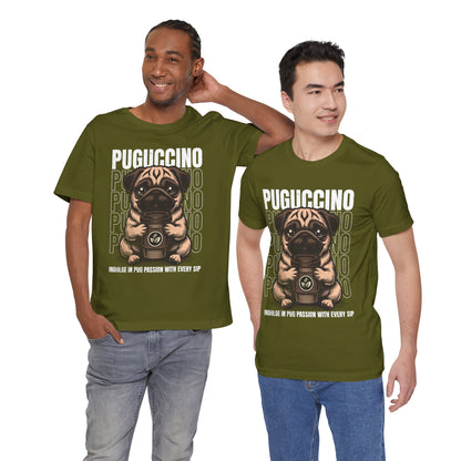 FPD - Unisex T-shirt - Puguccino Tee – Coffee & Pug Lover Statement Shirt