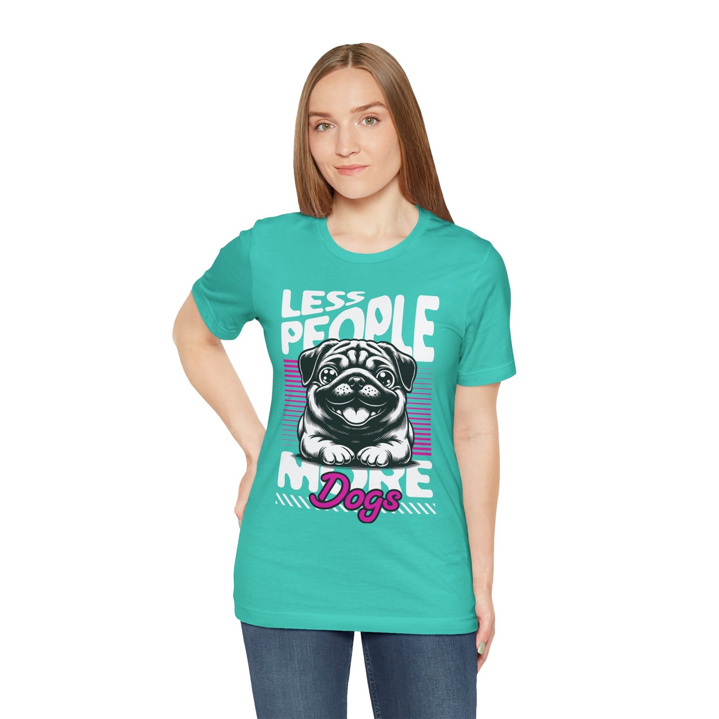 Less People More Dogs Unisex T-Shirt – Funny Dog Lover Tee - FBP
