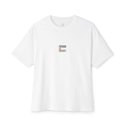 Palestinian Flag Blood Peace Prosperity Oversized Tee – Freedom & Solidarity Shirt - F&BPD