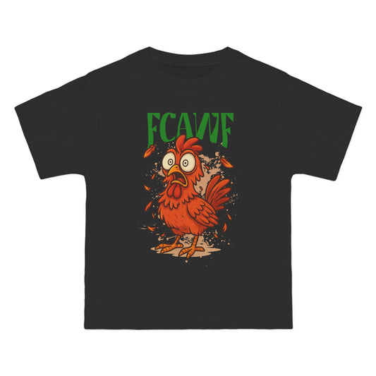 Funny Oversized Chicken T-Shirt – Graphic Tee Print for Men & Women | Shocked Chicken Cartoon Design