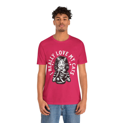 I Really Love My Cats T-Shirt | Cute Cat Lover Unisex Tee - FPD