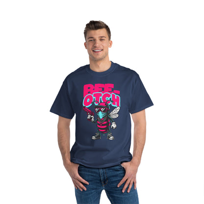 Bee-otch Oversized Graphic T-Shirt – Funny Streetwear Print Tee for Men & Women