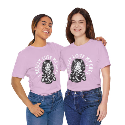 I Really Love My Cats T-Shirt | Cute Cat Lover Unisex Tee - FPD