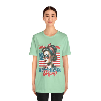 American Mom T-Shirt – Patriotic Tee for Moms