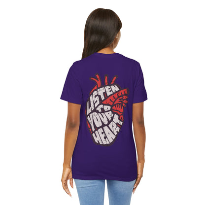 F&BPD - Unisex T-shirt - Listen to Your Heart Tee – Intuition & Emotion Statement Shirt