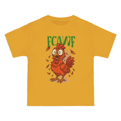 Funny Oversized Chicken T-Shirt – Graphic Tee Print for Men & Women | Shocked Chicken Cartoon Design