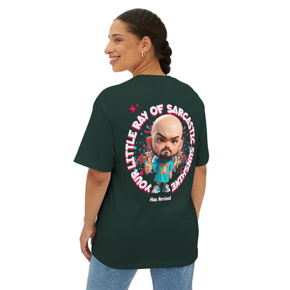 Your Little Ray of Sarcastic Sunshine Oversized Graphic Tee – BPD Humor Shirt