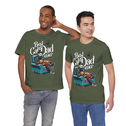 Best Cat Dad Ever Unisex T-Shirt – Perfect Gift for Cat Lovers - FPD