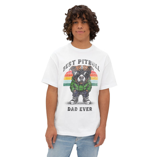 FPD - Best Pitbull Dad Oversized Tee – Dog Lover Streetwear