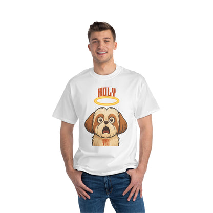 Holy Shih Tzu Oversized T-Shirt – Funny Graphic Print Tee for Men & Women