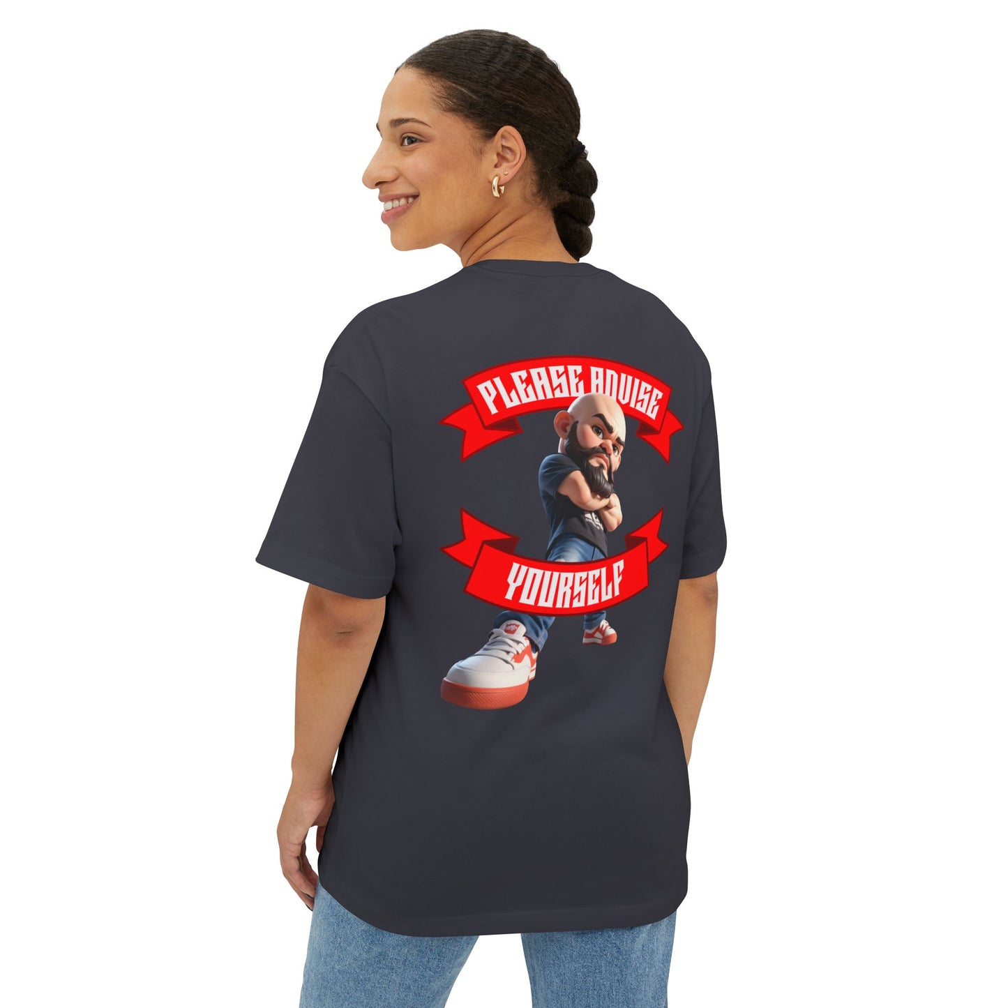 Oversized Sarcasm Streetwear Tee – “Please Advise Yourself” - BPD