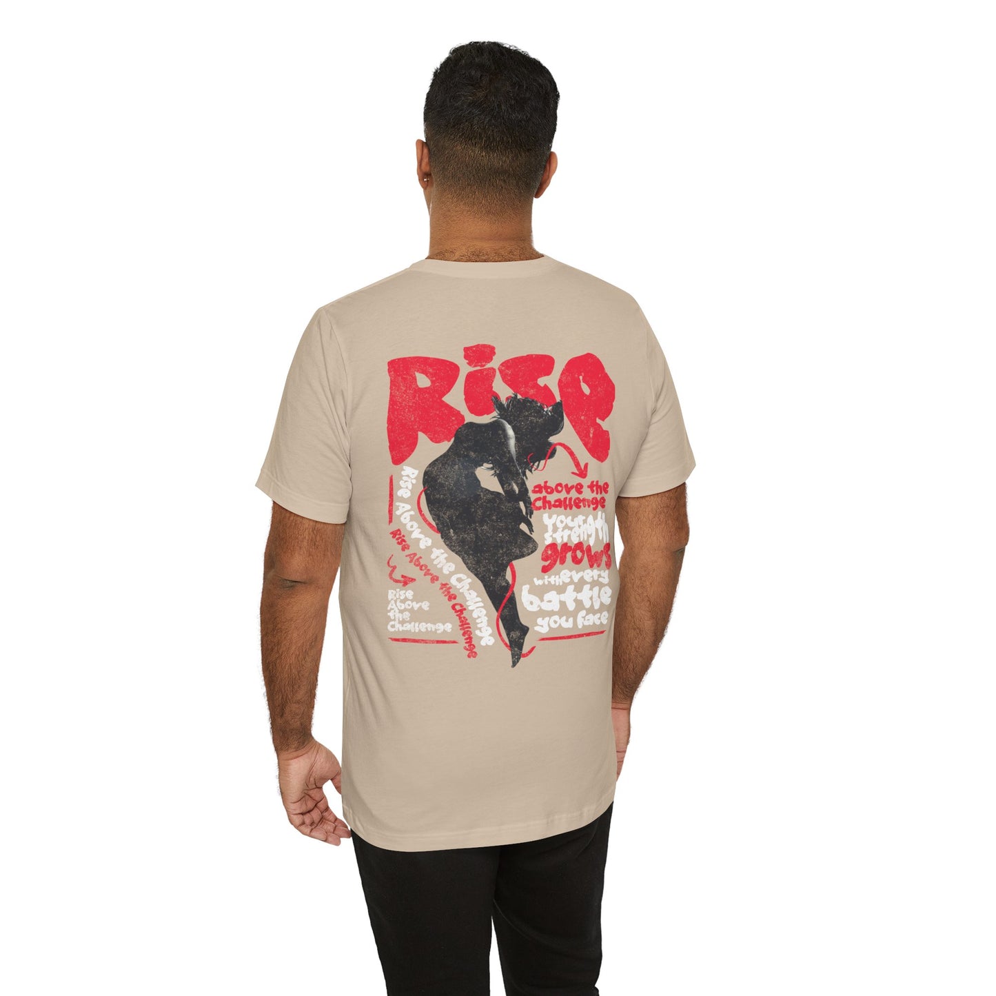 F&BPD - Unisex T-shirt - Rise Tee – Empowerment & Motivation Statement Shirt