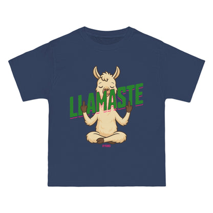 Funny Oversized T-Shirt Print – Yoga Llama Graphic Tee for Men & Women