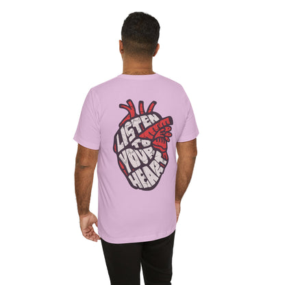 F&BPD - Unisex T-shirt - Listen to Your Heart Tee – Intuition & Emotion Statement Shirt