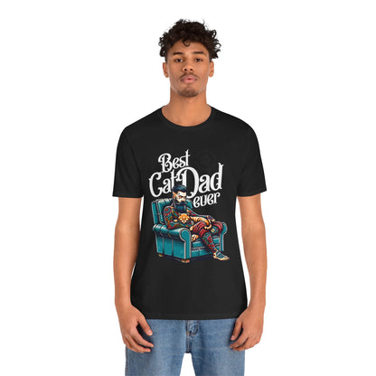 Best Cat Dad Ever Unisex T-Shirt – Perfect Gift for Cat Lovers - FPD