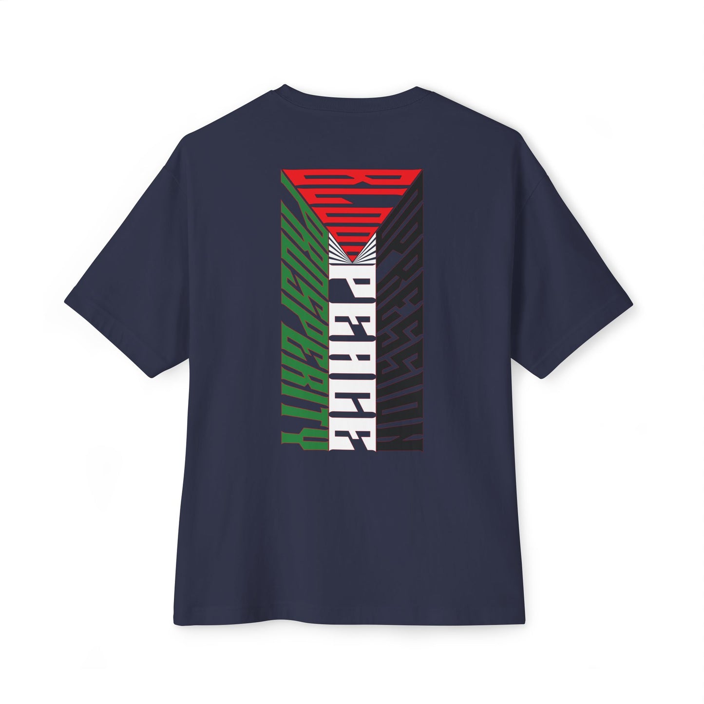 Palestinian Flag Blood Peace Prosperity Oversized Tee – Freedom & Solidarity Shirt - F&BPD