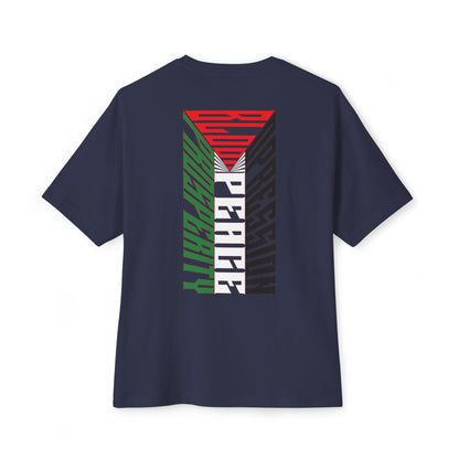 Palestinian Flag Blood Peace Prosperity Oversized Tee – Freedom & Solidarity Shirt - F&BPD