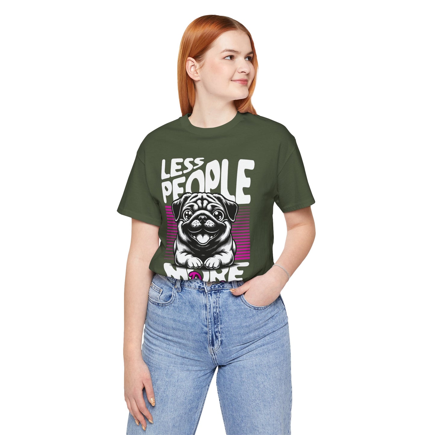 Less People More Dogs Unisex T-Shirt – Funny Dog Lover Tee - FBP