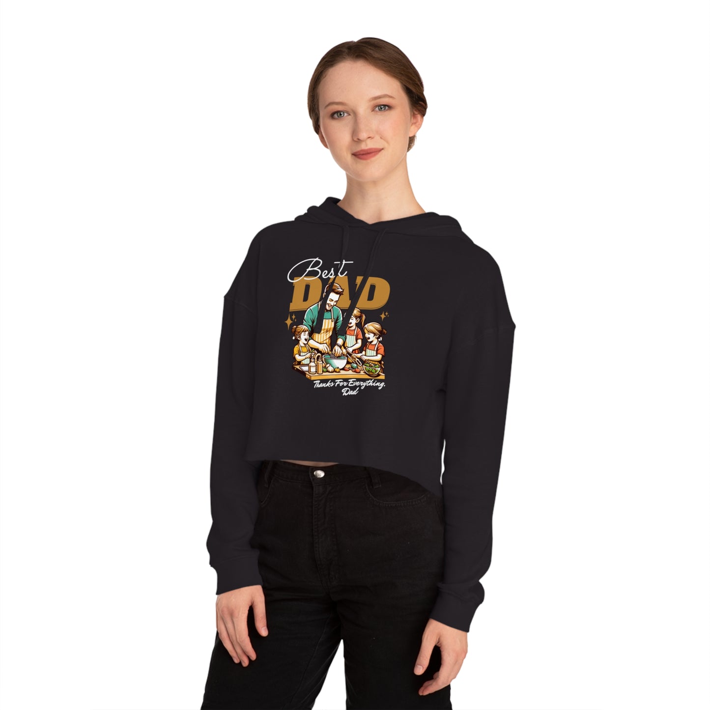 Best Dad Cropped Hoodie – Women’s Fit | Father’s Day Gift