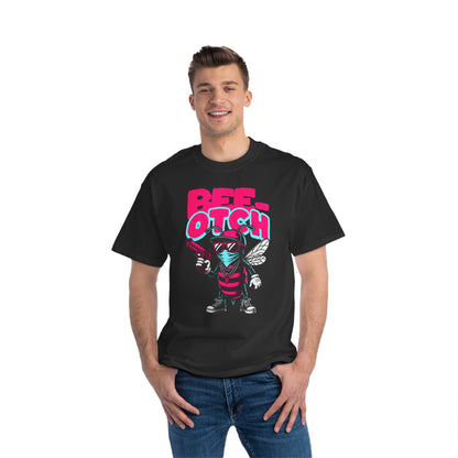 Bee-otch Oversized Graphic T-Shirt – Funny Streetwear Print Tee for Men & Women