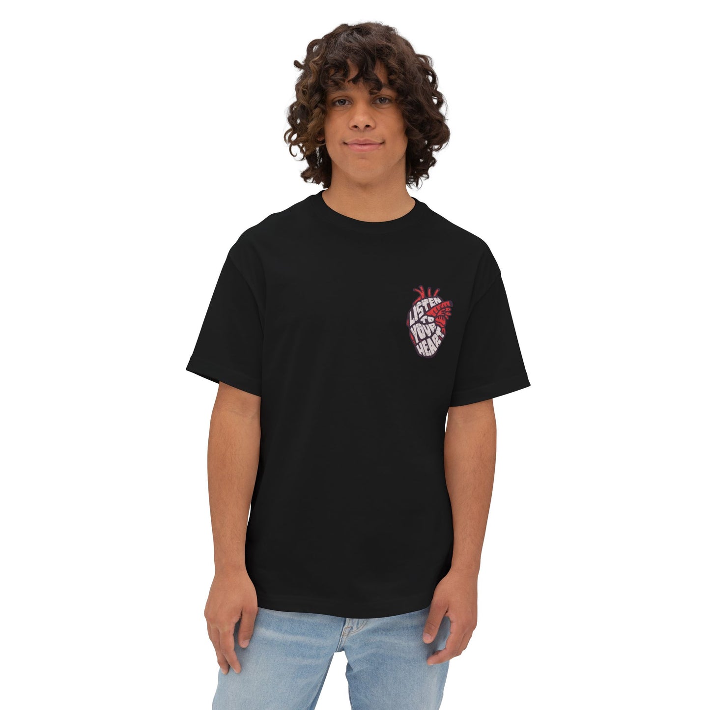 FPD - Listen to Your Heart Oversized Tee — Intuition & Emotion Statement Shirt