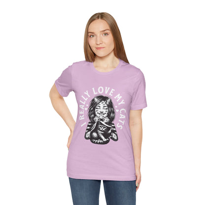 I Really Love My Cats T-Shirt | Cute Cat Lover Unisex Tee - FPD