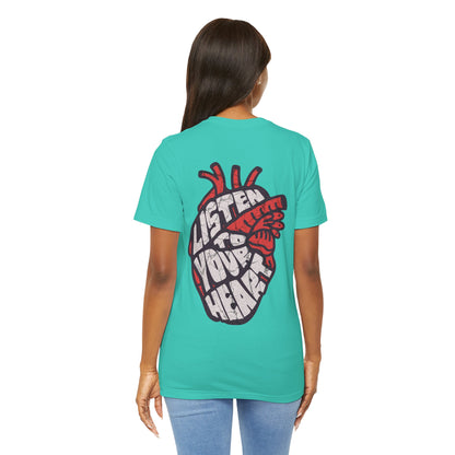 F&BPD - Unisex T-shirt - Listen to Your Heart Tee – Intuition & Emotion Statement Shirt