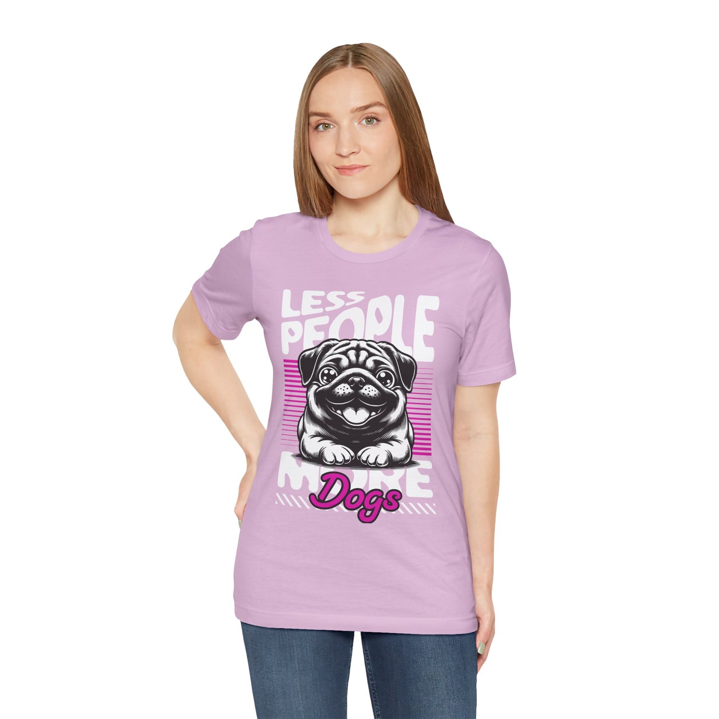 Less People More Dogs Unisex T-Shirt – Funny Dog Lover Tee - FBP