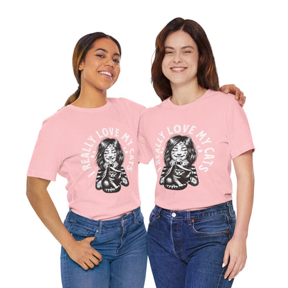 I Really Love My Cats T-Shirt | Cute Cat Lover Unisex Tee - FPD