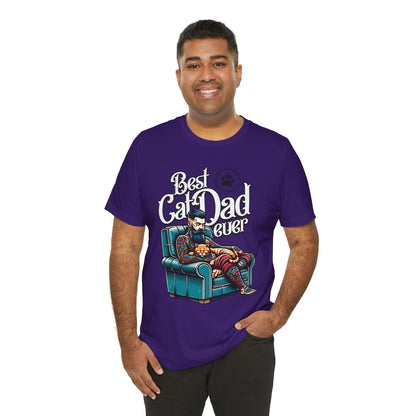 Best Cat Dad Ever Unisex T-Shirt – Perfect Gift for Cat Lovers - FPD