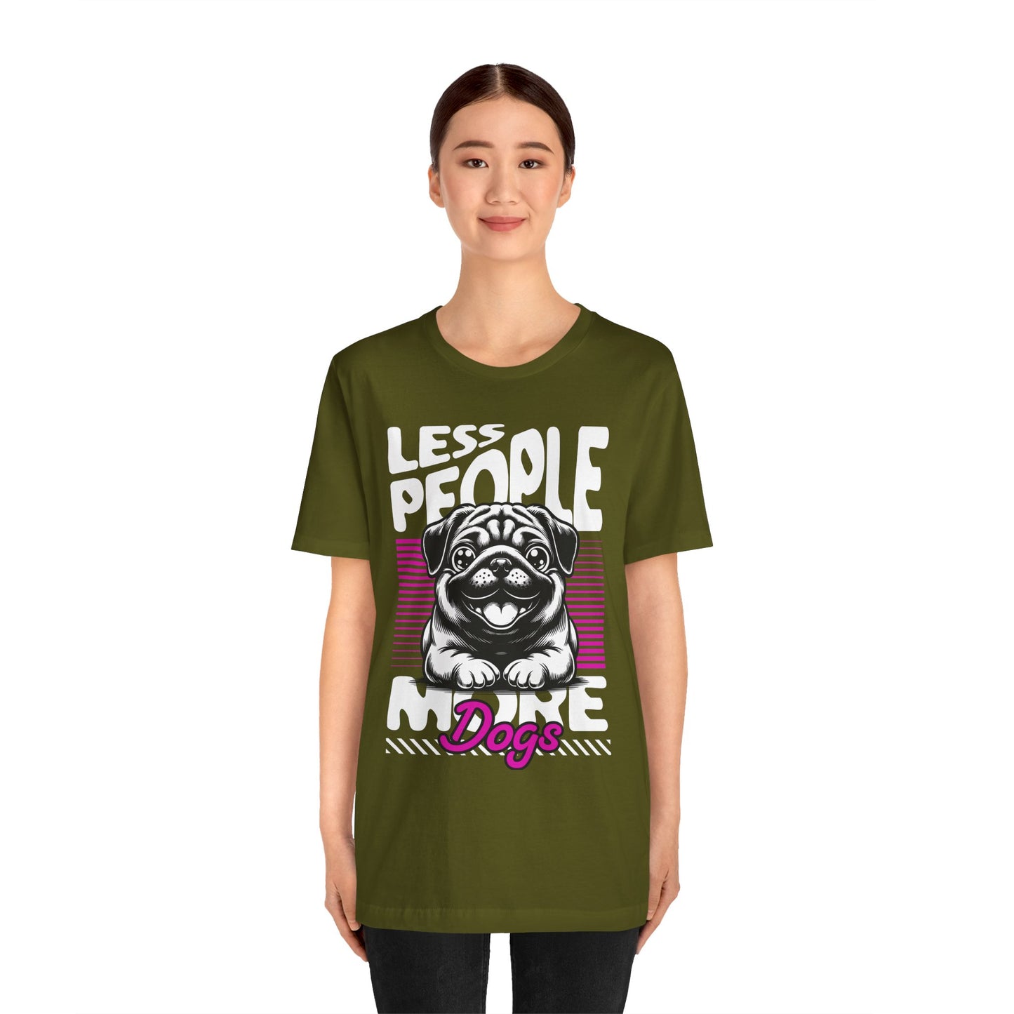 Less People More Dogs Unisex T-Shirt – Funny Dog Lover Tee - FBP
