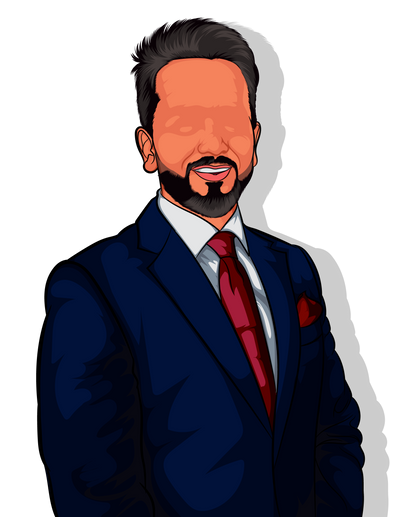 Digital artwork of a sophisticated man in a suit, Character & Human Faces Model 14.