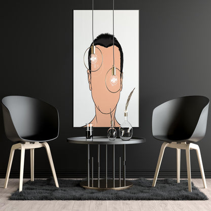 Character & Human Faces Model 20 abstract art in modern setting.