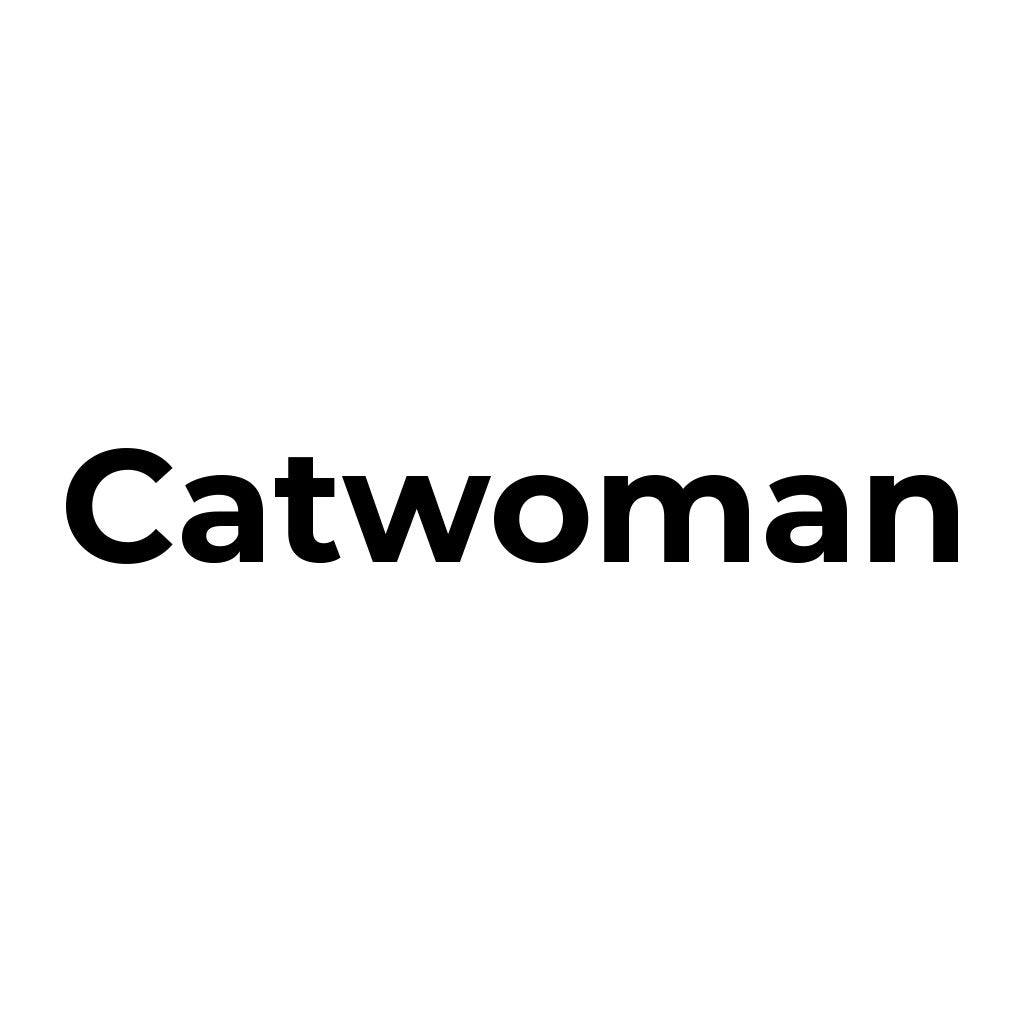 Text reading "Catwoman" in bold font.