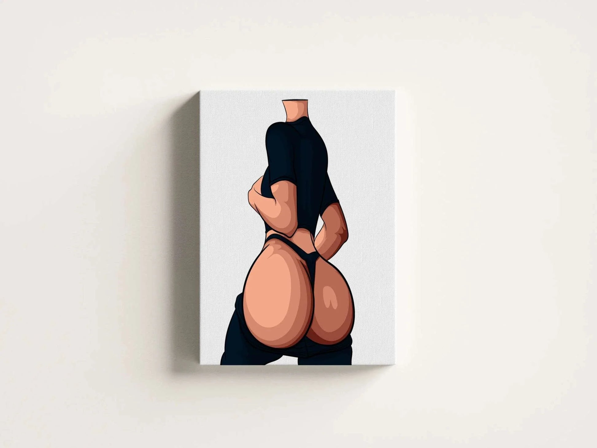Digital artwork of Lingerie Model 102, showcasing bold figure with dynamic shading and contours.