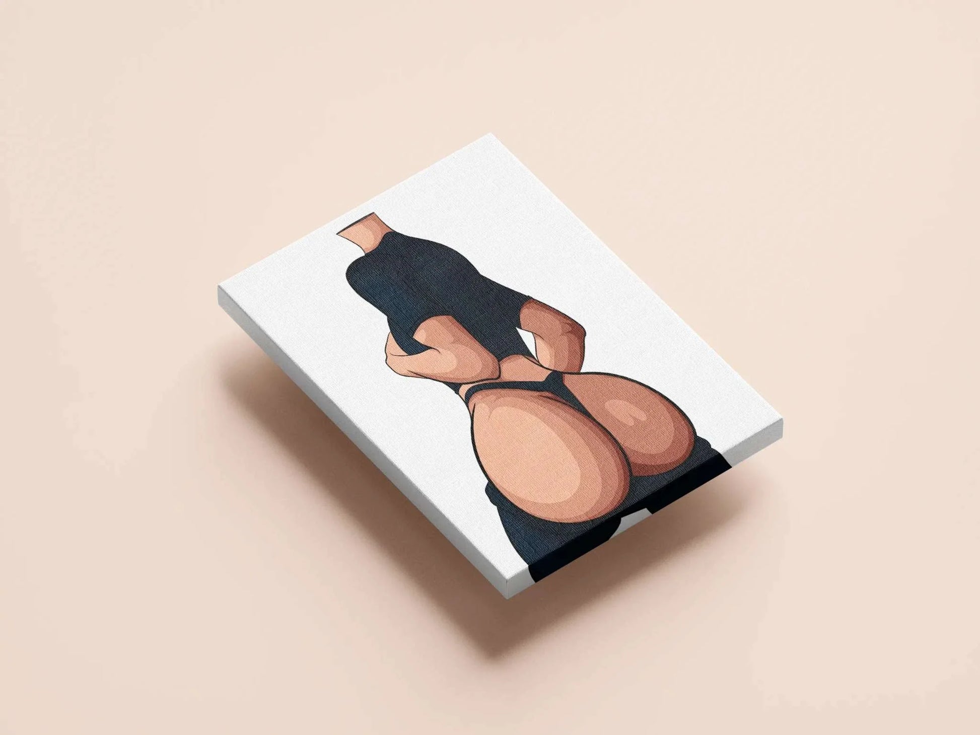 Digital artwork titled "Lingerie Model 102" featuring bold contours and dynamic shading in a modern aesthetic.
