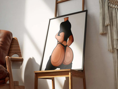 Baked Art - Model 102 digital illustration showcasing bold contours and dynamic shading.