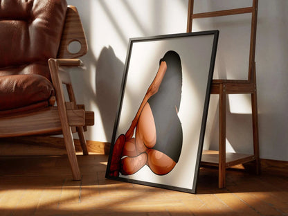Baked Art - Model 103 digital artwork framed and displayed in a modern setting.