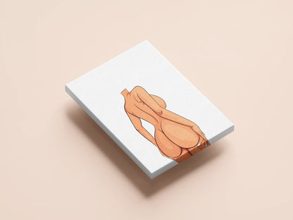 Curvy Elegance digital art featuring athletic female figure in elegant pose, customizable for creative projects.