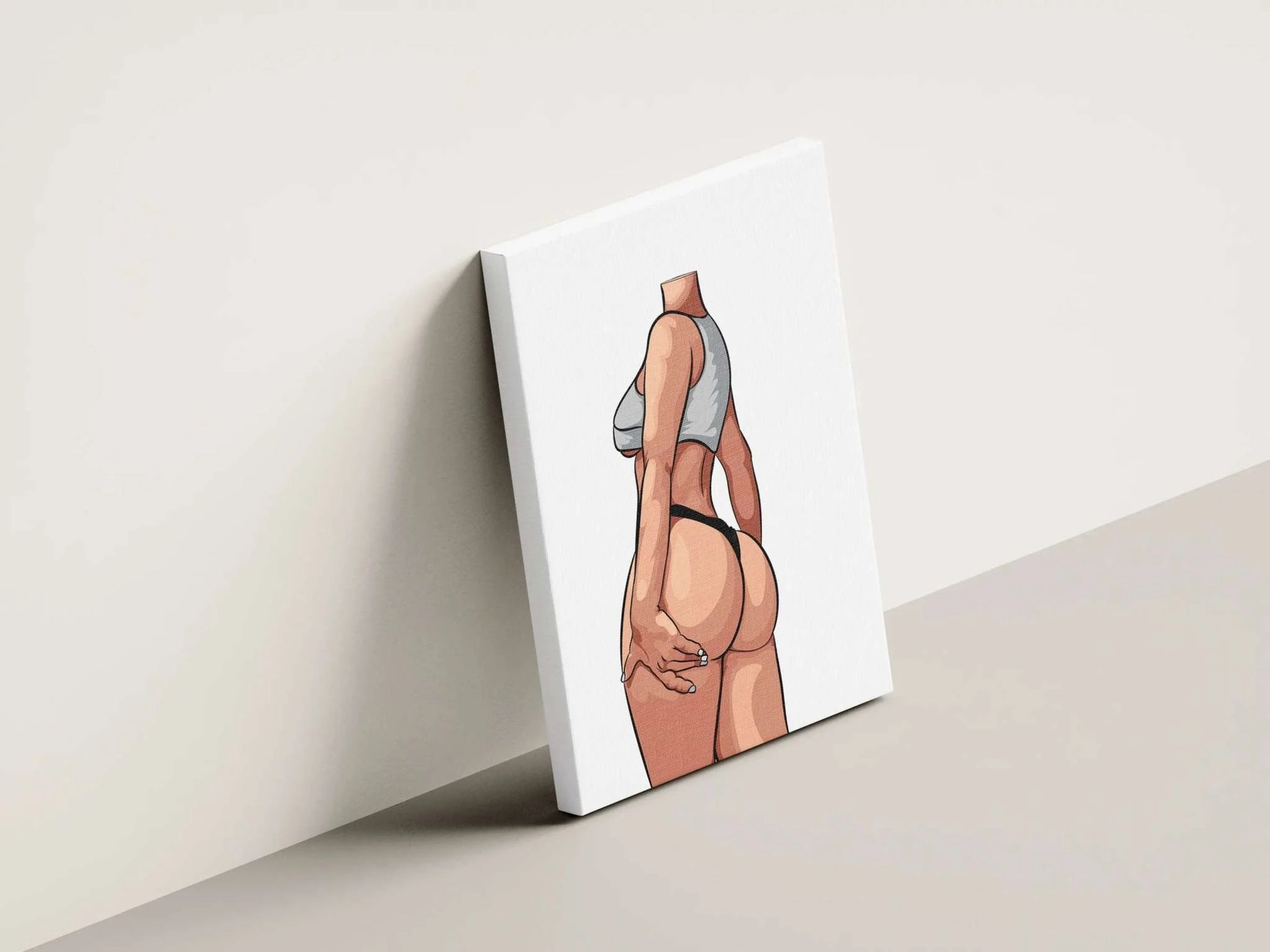 Digital illustration of female form, featuring vibrant shading and bold lines, Model 35 - Baked Art.