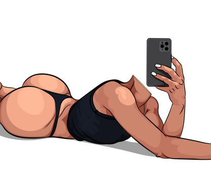 Model 36 - Baked Art digital illustration depicting a confident pose in modern colors.