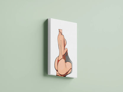 Digital art canvas featuring Model 46 with minimalistic design and bold linework.