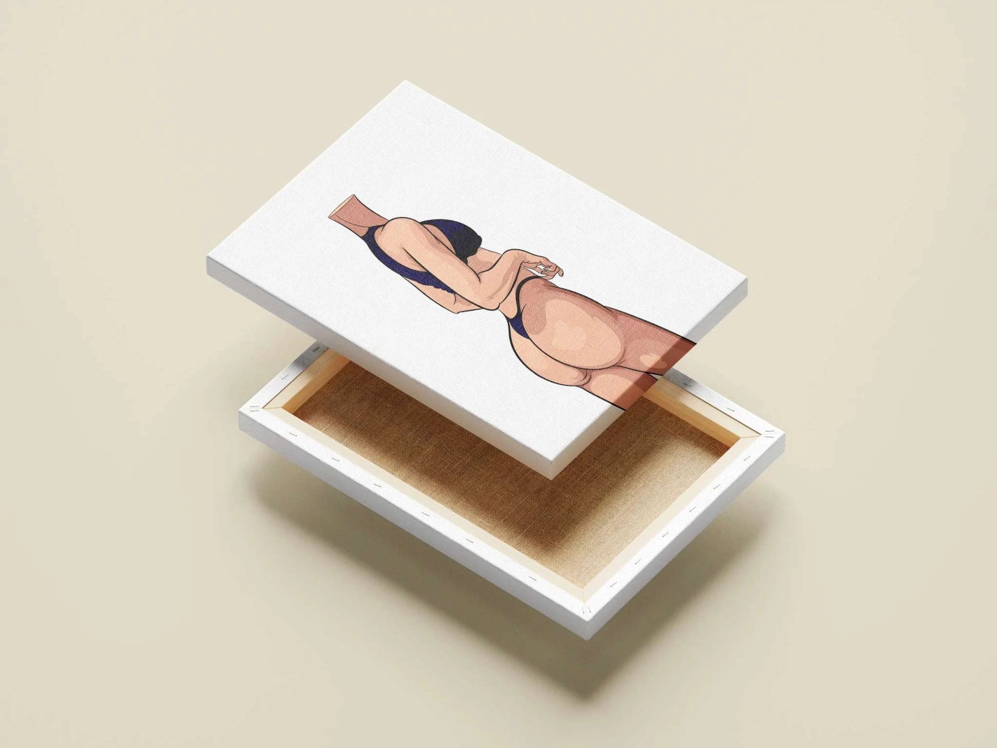 High-quality digital art of Lingerie Model 47 in a dynamic pose, minimalist and detailed design, ideal for creative projects.