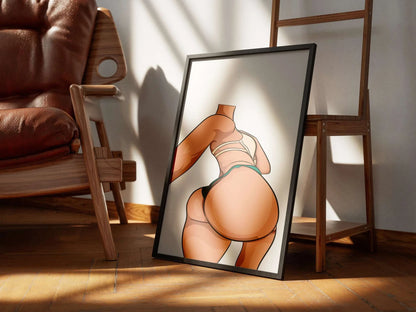 Dynamic illustration of Lingerie Model 66 showcasing bold lines and vibrant colors, perfect for modern design projects.