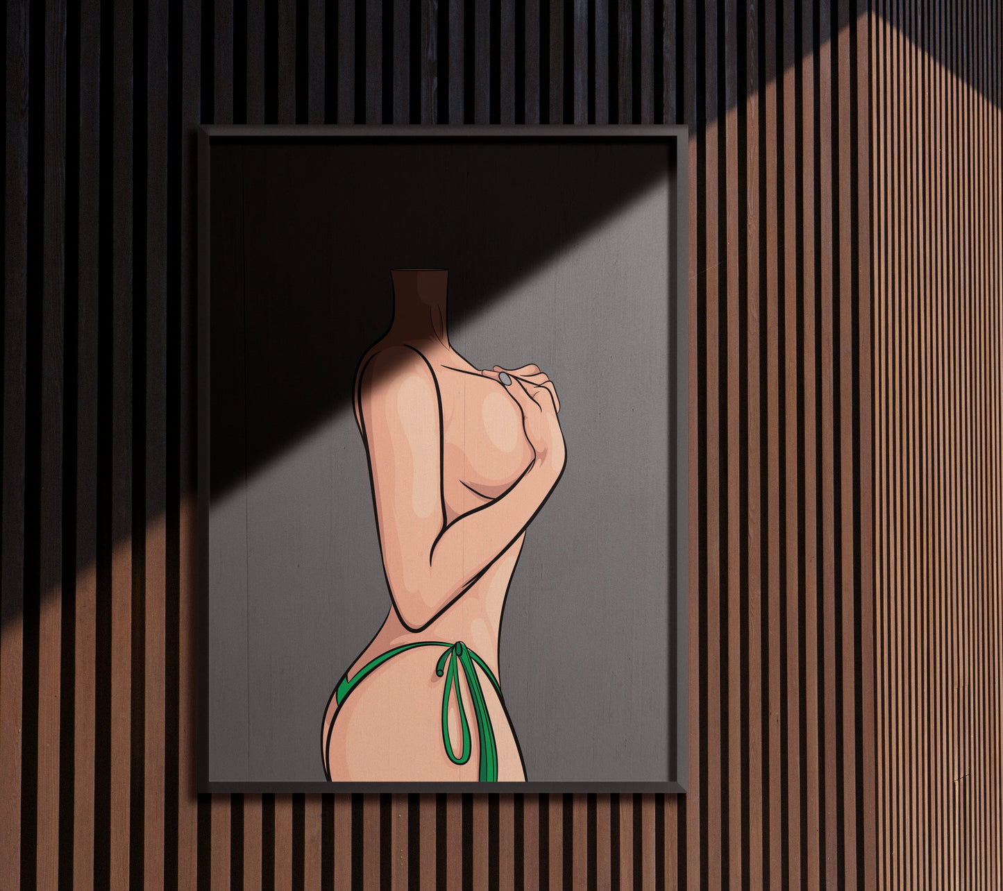 Digital artwork of sensual female figure for Baked Art - Model 69.