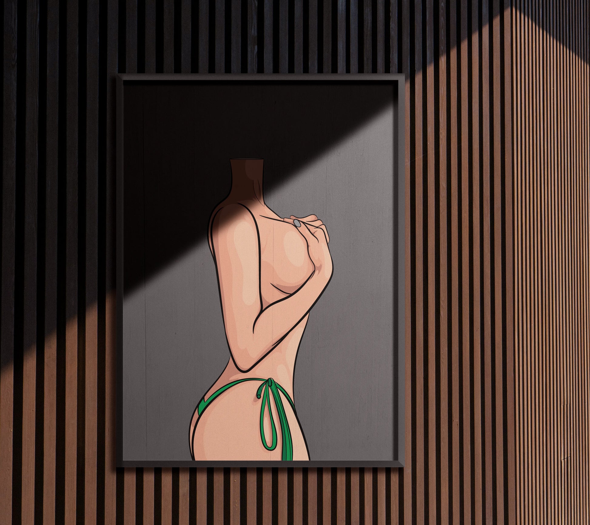 Digital artwork of sensual female figure for Baked Art - Model 69.