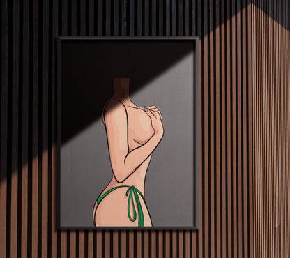 Digital artwork of sensual female figure for Baked Art - Model 69.