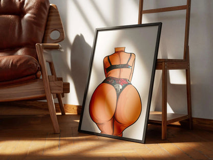 Lingerie Model 6 digital baked art illustration with intricate detailing and lifelike proportions.