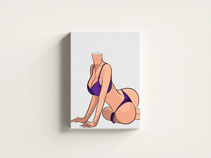 Bikini Model 74 digital artwork with bold colors and modern design.